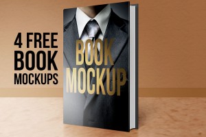 Free Book Mockups – Four Layouts