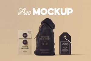 Free Mockup | Tags & Baggie