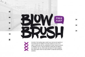 Free Font | BlowBrush Marker Graffiti Type