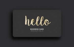 Free Mockup | Gold Foil Business Card