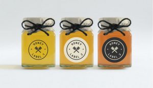 Free MockUp | Honey Jars Packaging Labels