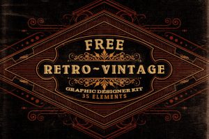 Free Vectors | Retro Vintage Graphic Designer Kit v.2