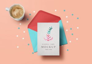 Free Mockup | PSD Holiday Greeting Card