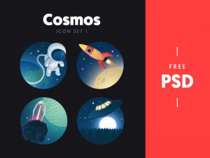 Free PSD | Cosmos icons set 1