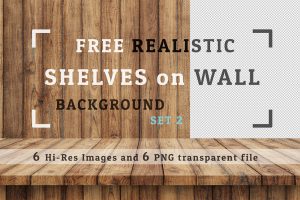 Free Backgrounds | Realistic Shelves Wall