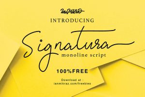 Free Font | Signatura Monoline