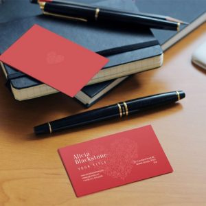 Free Mockup | Red Business Card