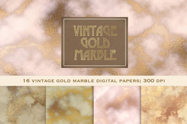 Free Backgrounds | Vintage Gold Marble