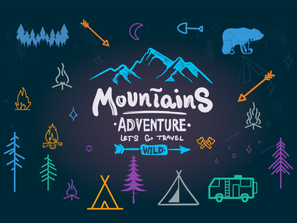 Free Vectors | Camping Icon Pack