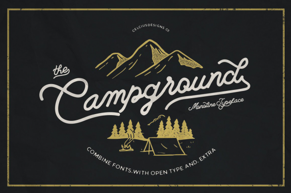 Free Font | Campground Monoline Script