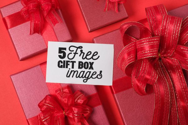 Free Images • 5 Red Gift Boxes
