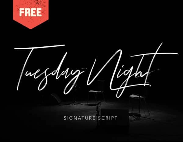 Free Font • Tuesday Night