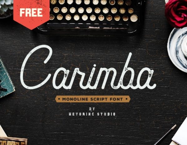 Free Font • Carimba Monoline