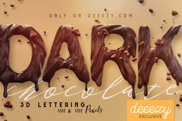Free Chocolate 3D Lettering