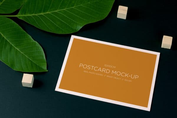 Free Postcard Mockup – Nature