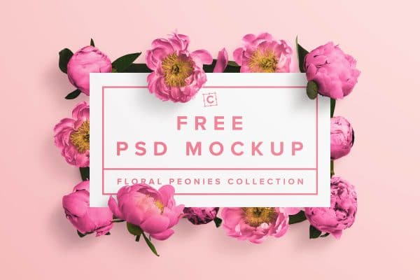 Free Mockup – Floral Peonies Collection