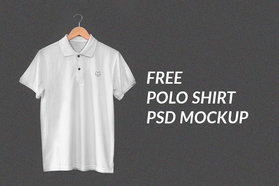 Download Free Mockup • Hanging Polo Shirt | Commercial Use Fonts ...