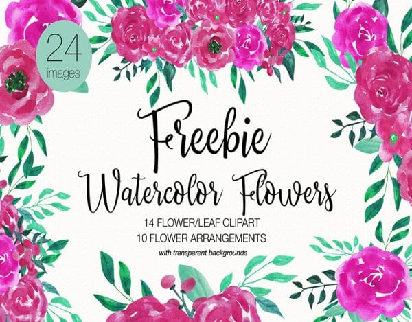 Free Clipart • Watercolor Flowers