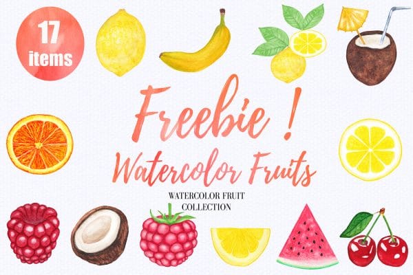 Free Graphics • Watercolor Fruits
