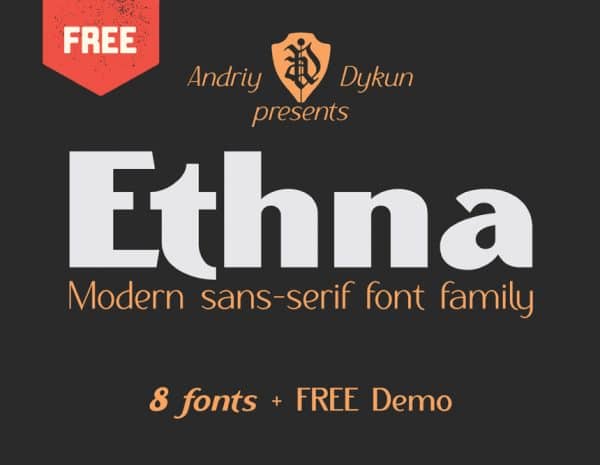 Free Font • Ethna Light
