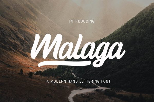 Free Font – Malaga Brush Script