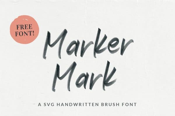 Free Font – Marker Mark SVG