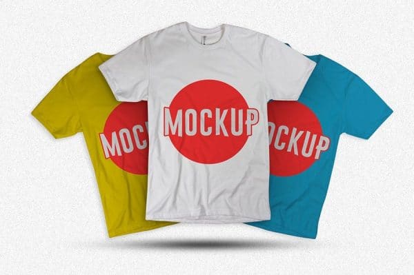 Free Mockup – Colorful T-Shirts