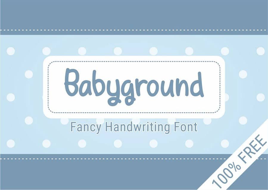 Free Font - Babyground Display - Commercial Use Fonts & Graphics Freebies