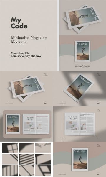 Free Mockup – Minimalist Magazine