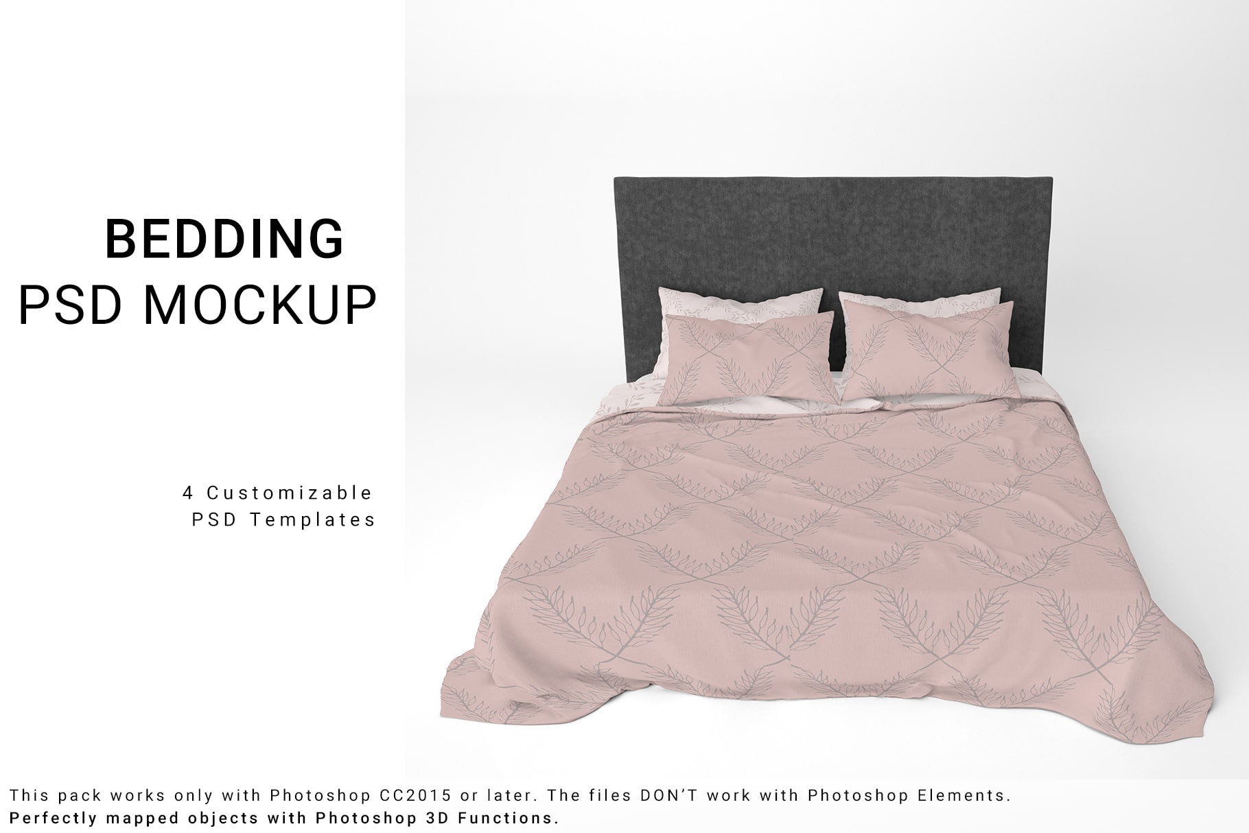 Download Free Mockup Bedding Set Commercial Use Fonts Graphics Freebies
