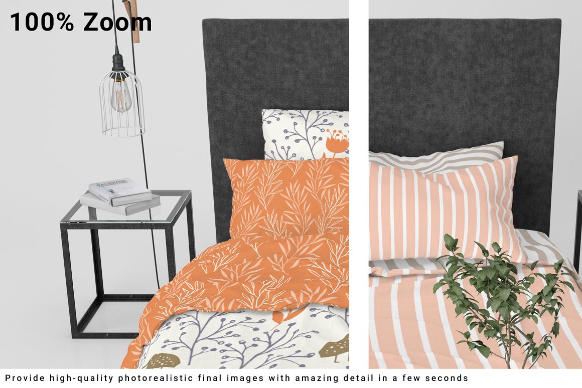Bedding Set Free Mockup - commercial use freebies
