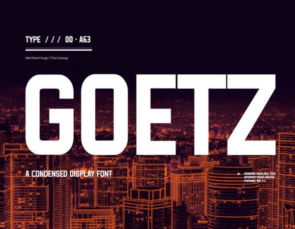 Free Font – GOETZ Sans Serif