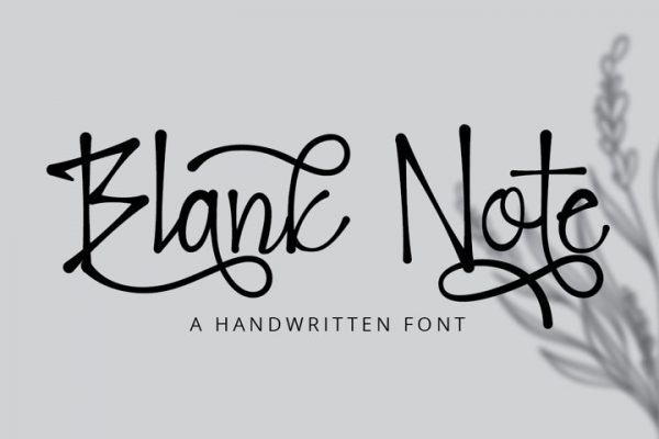 Blank Note - Ink Handwritten FREE Font