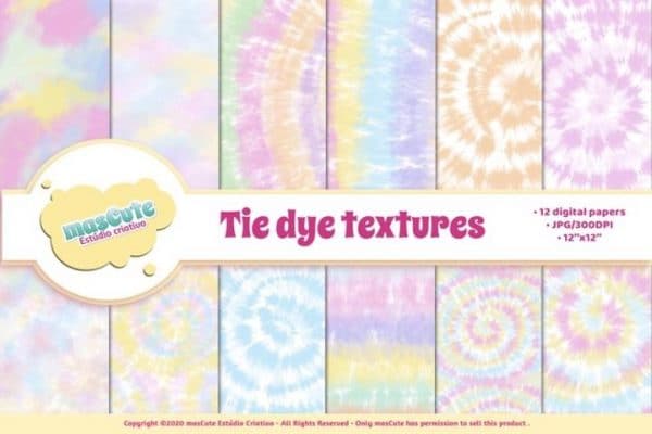 Free Textures – Pastel Tie Dye Digi Papers