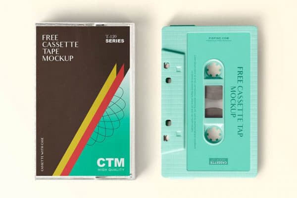 Free Mockup – Cassette Tape