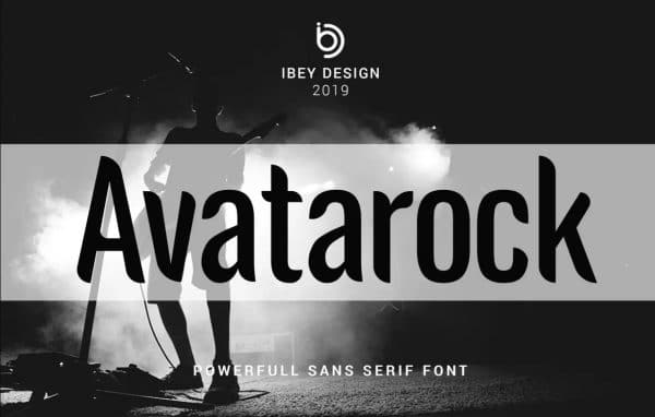 Free Font - Avatarock Sans Serif - Commercial use ok