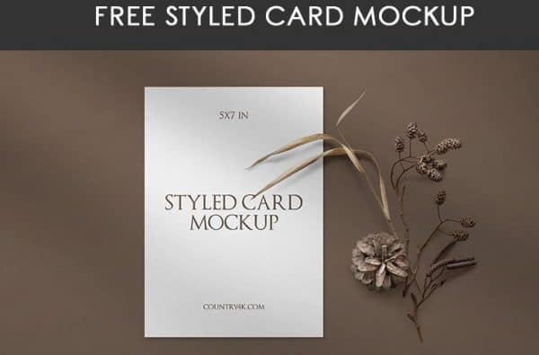 Free Mockup – Styled 5x7 Card