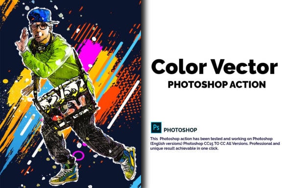 Free Color Vector Photoshop Action