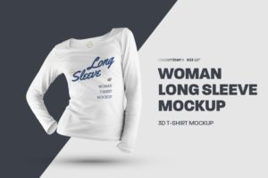 Free Mockup – Woman Long Sleeve T-Shirt