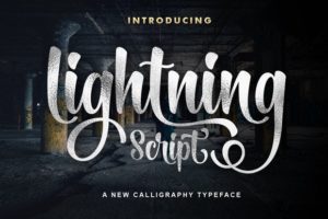 Free Font Lightning Script