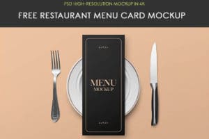 Free Mockup – Restaurant Menu Card