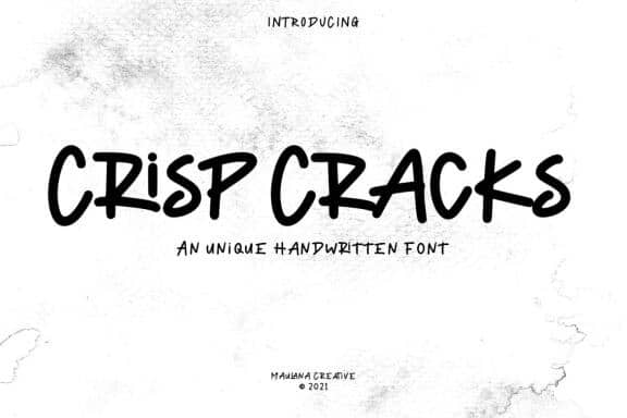Crisp Cracks - FREE Handwriting Fonts