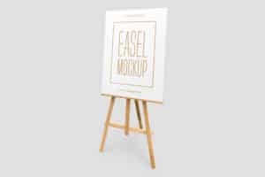 Free Mockup – Wooden Easel Stand