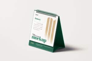 Free Mockup Square Desk Calendar