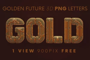 free gold lettering - free 3d golden lettering alphabets