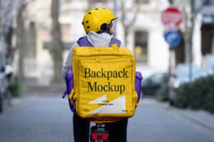 Free Mockup – Delivery Backpack