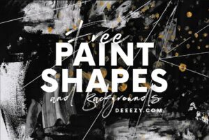 Free Paint Shapes & Backgrounds – Cool & unique abstract shapes & backgrounds – textures with acrylic or paint style.